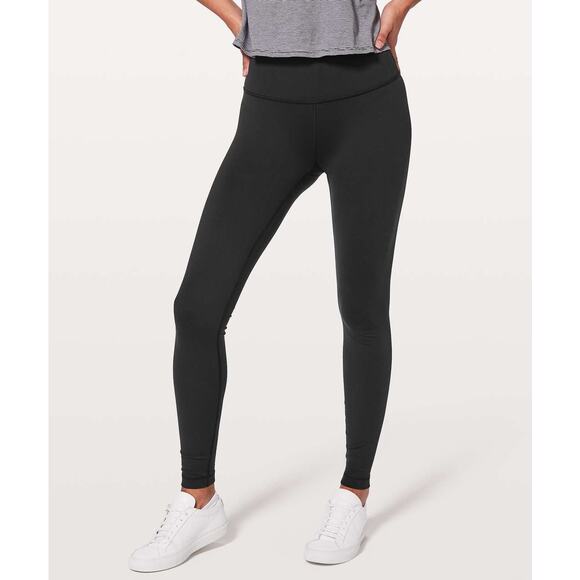 LULULEMON Wunder Under Hi-Rise Tight Full-On Luon 28" Size 8 Black - Picture 2 of 10